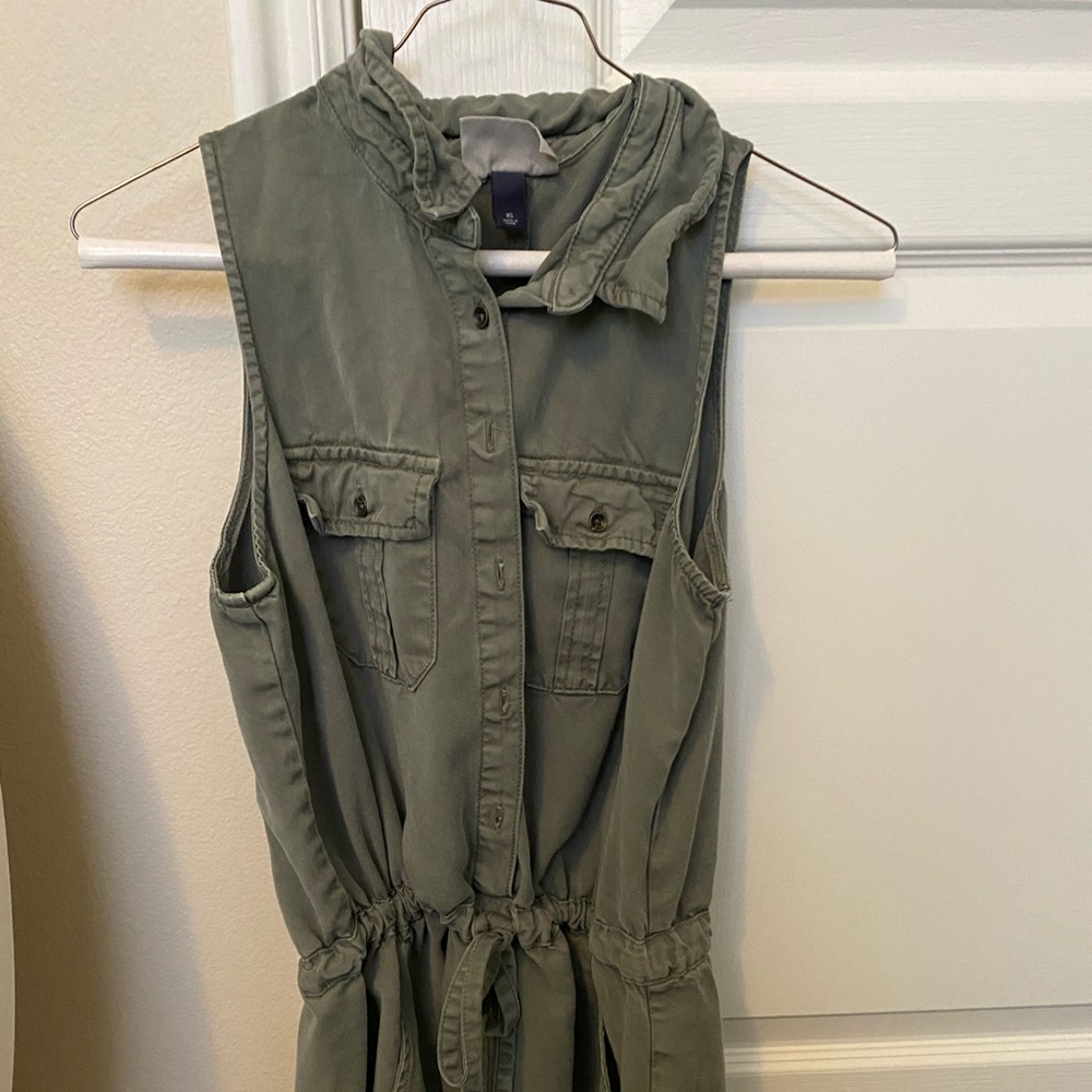 Olive Green  Cargo Playsuit (XS)
